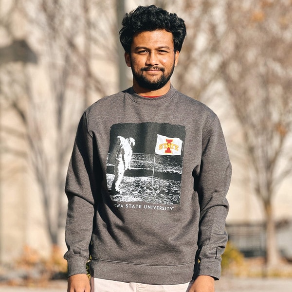 Duck Company I-State Moon Landing Gray Crewneck